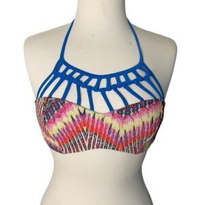 TiniBikini tie dye strappy swimsuit top | size M